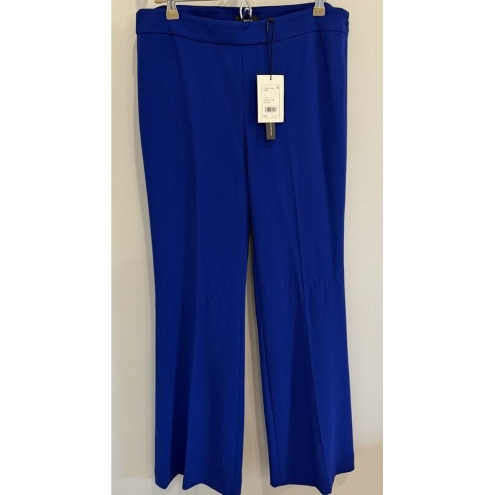 Theory Clean Flare Pant Cosmic Blue Admiral Crepe Dress Pants New Size 12